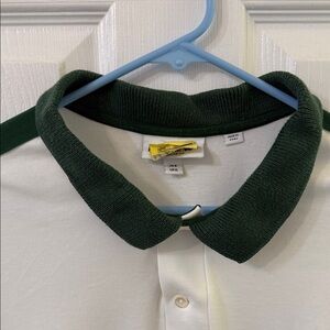 White and Green Polo Shirt